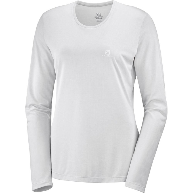 Light Grey Salomon AGILE LS W Long Sleeve Women\'s T Shirts | AE-704VQGH