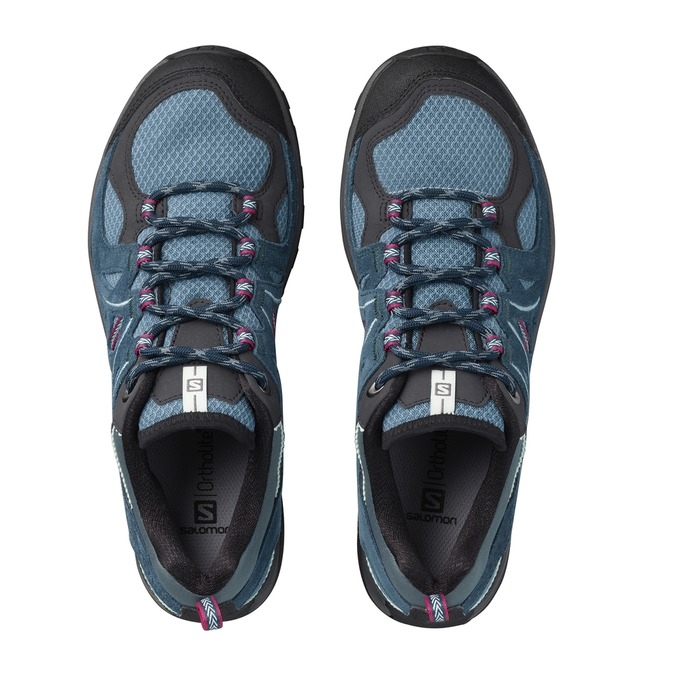 Light Turquoise / Black Salomon ELLIPSE 2 AERO W Women's Hiking Shoes | AE-608QLAE