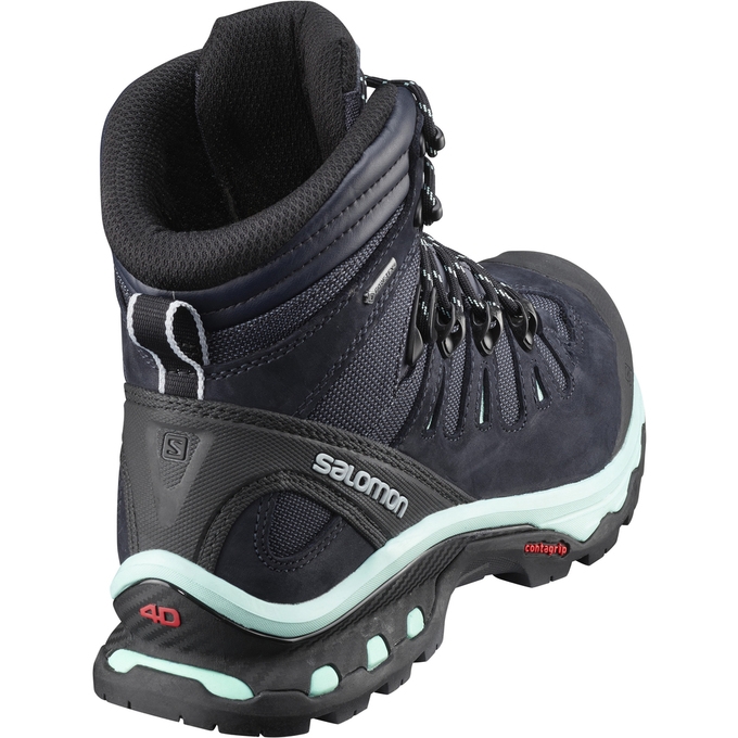 Light Turquoise / Black Salomon QUEST 4D 3 GTX W Women's Hiking Boots | AE-857WBGA