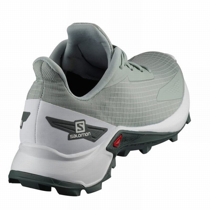 Light Turquoise Grey / White Salomon ALPHACROSS BLAST Women's Trail Running Shoes | AE-648WSXF