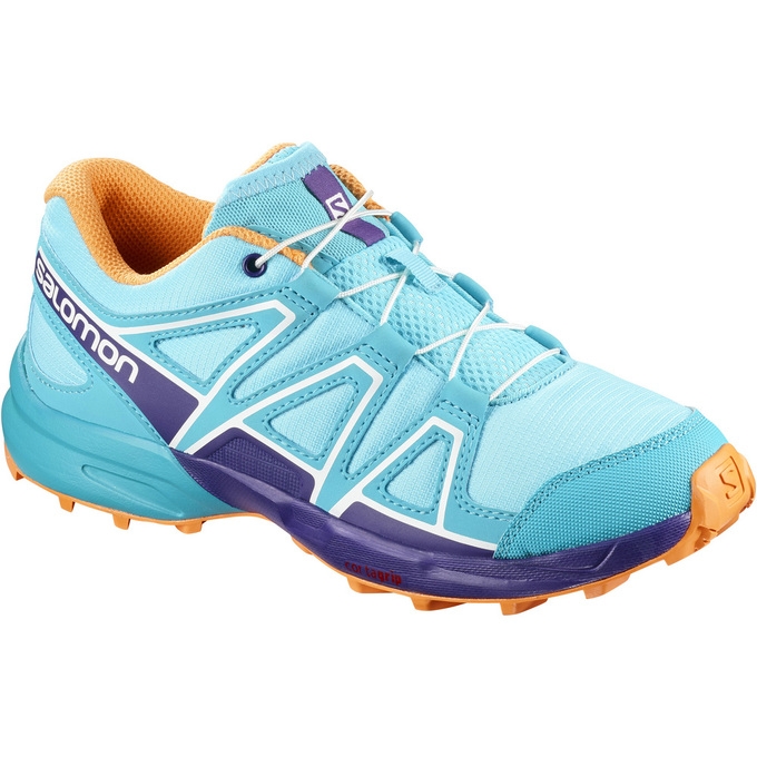 Light Turquoise Salomon SPEEDCROSS J Kids\' Trail Running Shoes | AE-325LYDO