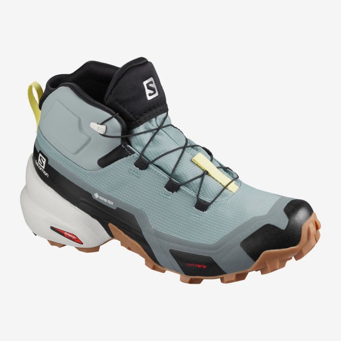 Lightblue Salomon CROSS HIKE MID GTX Women's Hiking Shoes | AE-186EVAP