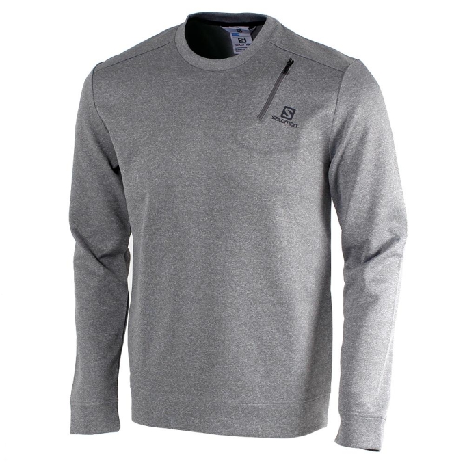 Medium Grey Salomon ECHO M Men\'s Pullover | AE-463GLNI