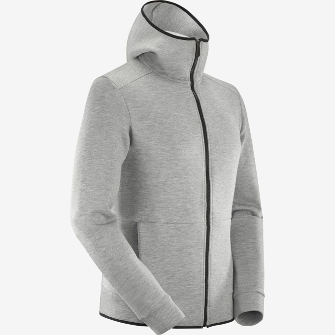 Mid Grey Salomon ESSENTIAL WARM Men's Midlayers | AE-167PJSK