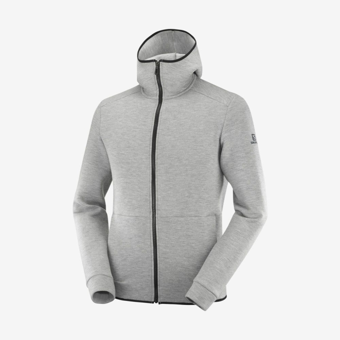 Mid Grey Salomon ESSENTIAL WARM Men's Midlayers | AE-167PJSK