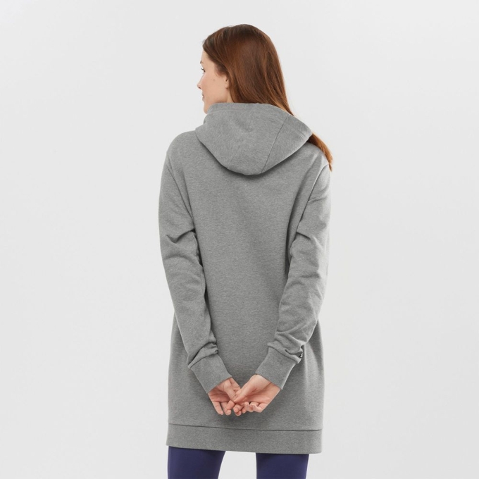 Mid Grey Salomon OUTLIFE DRESS W Dress Women's Hoodie | AE-210KTQE