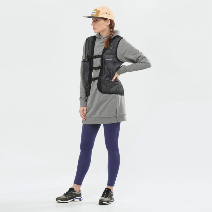 Mid Grey Salomon OUTLIFE DRESS W Dress Women's Hoodie | AE-210KTQE