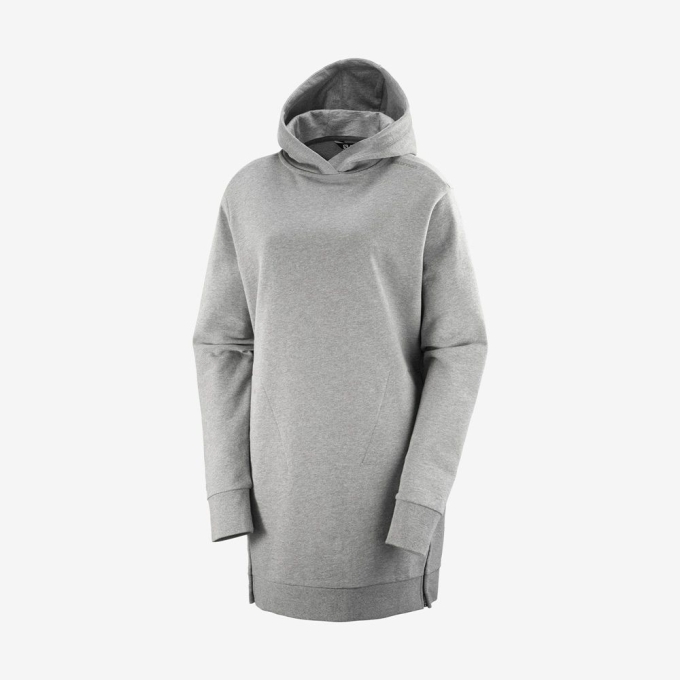 Mid Grey Salomon OUTLIFE DRESS W Dress Women's Hoodie | AE-210KTQE