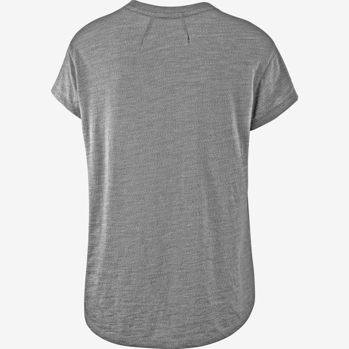 Mid Grey Salomon OUTLIFE MERINO SS W Short Sleeve Women's T Shirts | AE-930PVBC