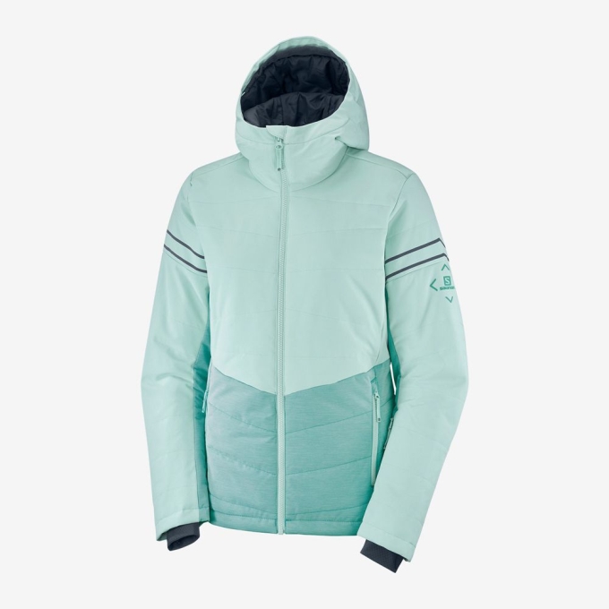 Mint Salomon EDGE Woinsulated Hoodie Ski Women's Jackets | AE-795TGYI