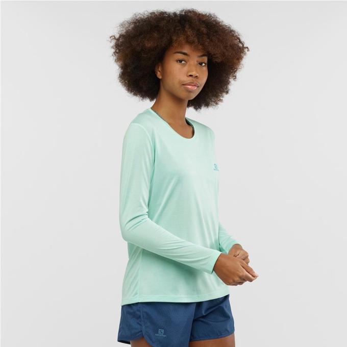 Multicolor Salomon AGILE LS W Long Sleeve Women's T Shirts | AE-468OGSW