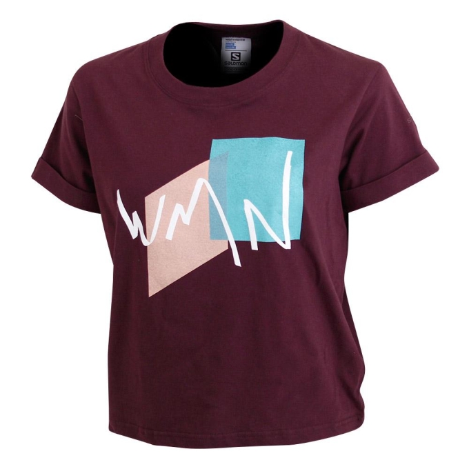 Multicolor Salomon WMN CROPPED TEE Women's T Shirts | AE-397KEAR