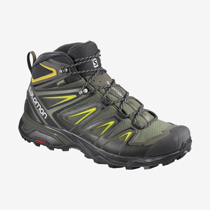 Multicolor Salomon X ULTRA 3 WIDE MID GORE-TEX Men\'s Hiking Boots | AE-876QJNA