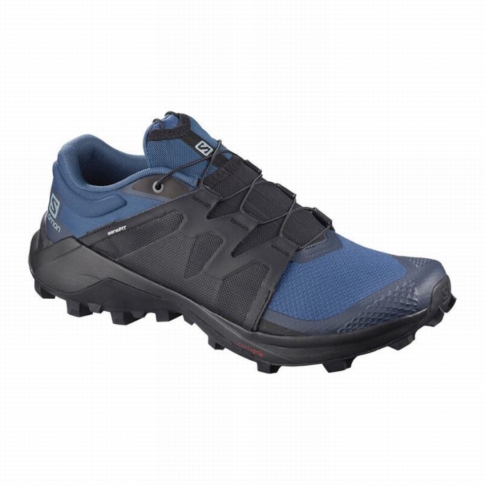 Navy / Black Salomon WILDCROSS Men\'s Trail Running Shoes | AE-698WXNH