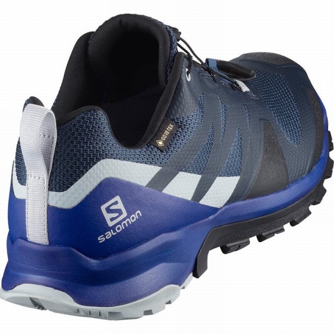 Navy / Black Salomon XA ROGG GTX Men's Hiking Shoes | AE-827OAID