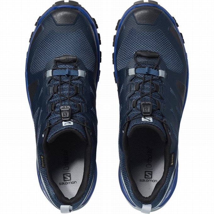 Navy / Black Salomon XA ROGG GTX Men's Trail Running Shoes | AE-023NLVF