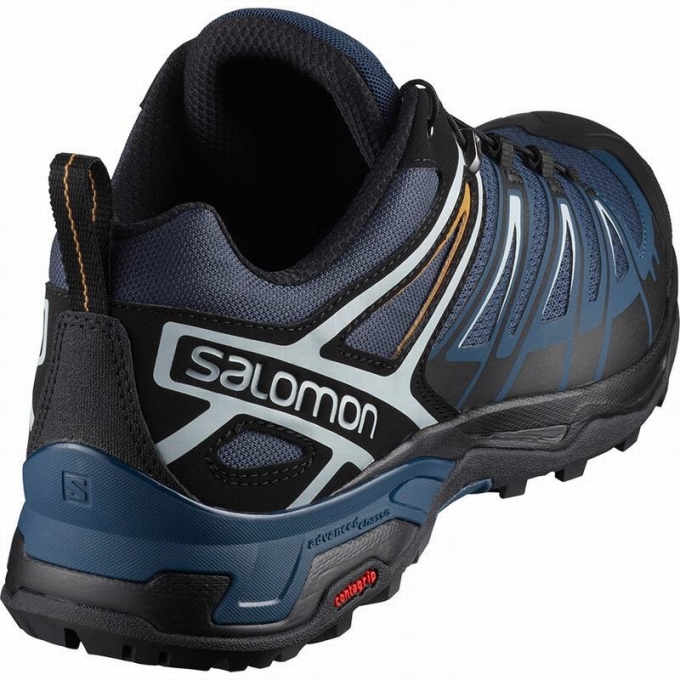 Navy / Black Salomon X ULTRA 3 Men's Hiking Shoes | AE-870SWIK