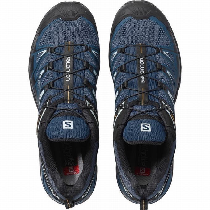 Navy / Black Salomon X ULTRA 3 Men's Hiking Shoes | AE-870SWIK