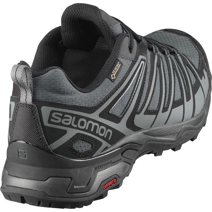 Navy / Black Salomon X ULTRA 3 PRIME GTX Men's Hiking Shoes | AE-198YASG