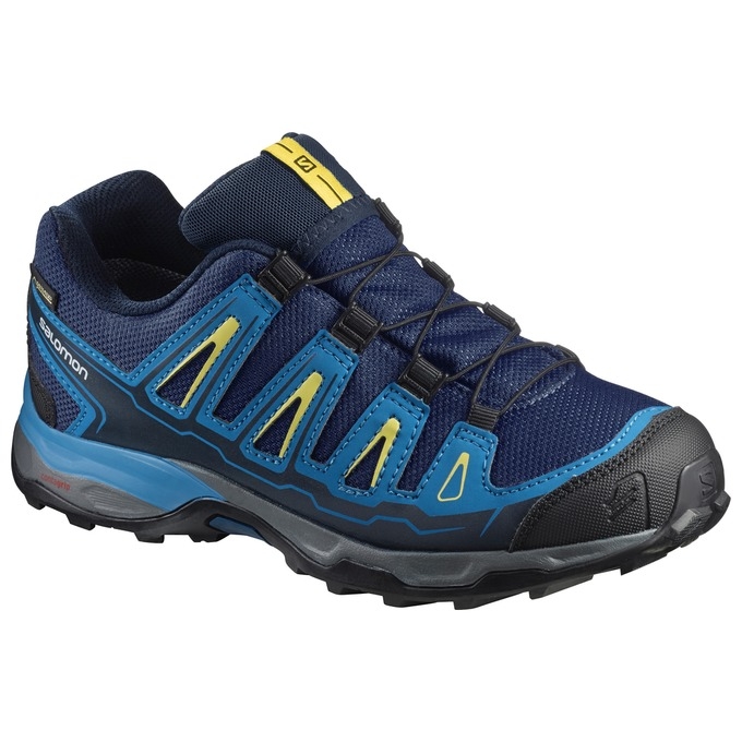 Navy / Black Salomon X-ULTRA GTX J Kids\' Hiking Shoes | AE-981XQIU