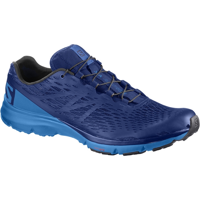 Navy / Blue Salomon XA AMPHIB Men\'s Running Shoes | AE-391LVFC