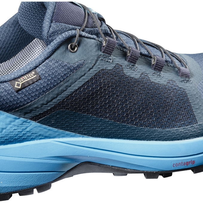 Navy / Blue Salomon XA ELEVATE GTX Men's Trail Running Shoes | AE-982ALNI