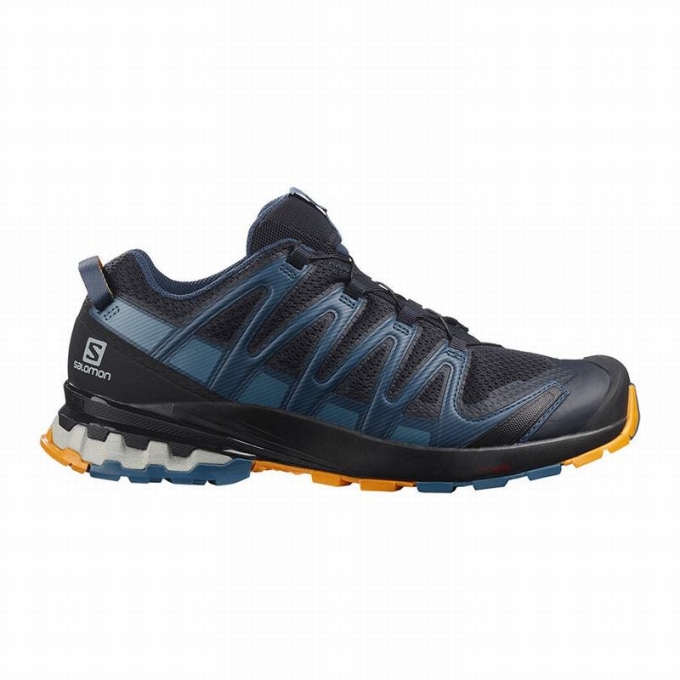 Navy / Blue Salomon XA PRO 3D V8 Men\'s Hiking Shoes | AE-624AIQN