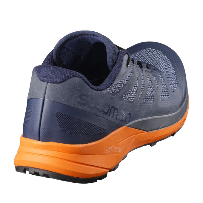 Navy / Orange Salomon SENSE RIDE Men's Trail Running Shoes | AE-931VWSL