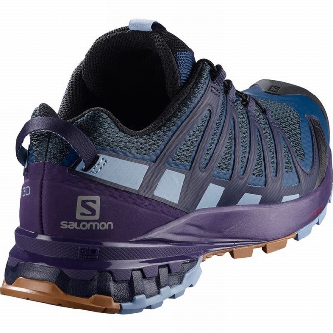 Navy / Purple Indigo Salomon XA PRO 3D V8 Women's Hiking Shoes | AE-850CZLK