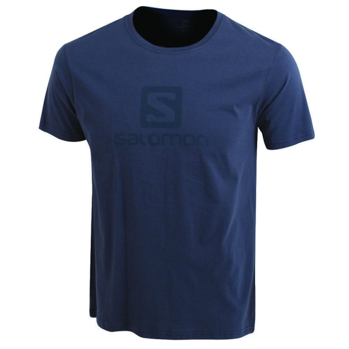 Navy Salomon ACHIEVE SS M Men\'s T Shirts | AE-492RTWS