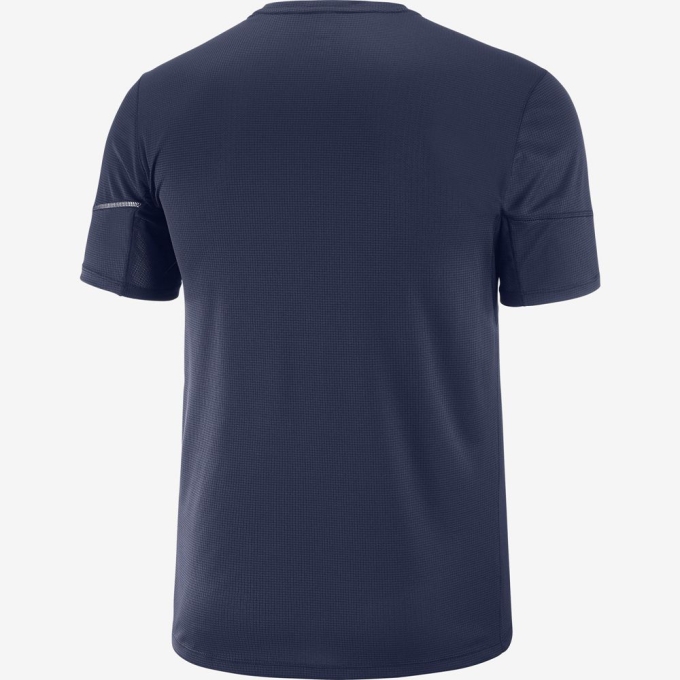 Navy Salomon AGILE Men's Tops | AE-162BOXY