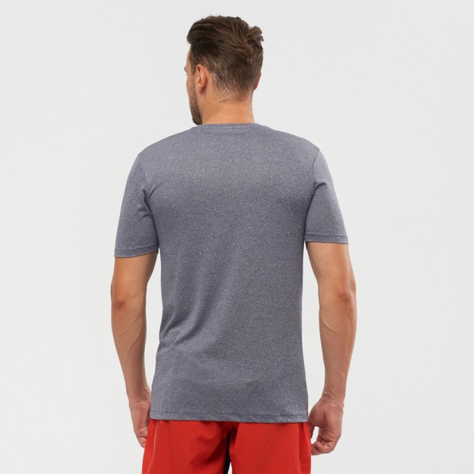 Navy Salomon AGILE TRAINING Men's Tops | AE-803PWZQ