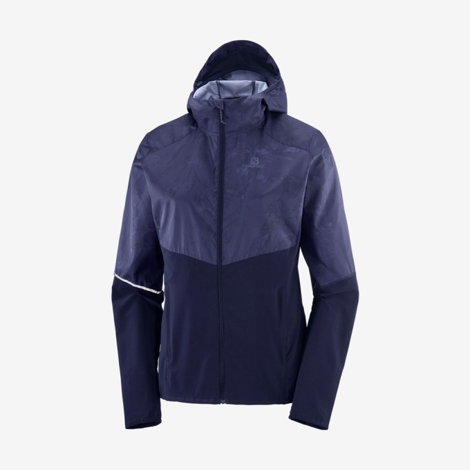 Navy Salomon AGILE WIND Women's Jackets | AE-456HBIG