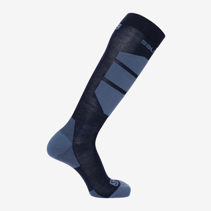 Navy Salomon COMFORT Men's Socks | AE-357VPLO