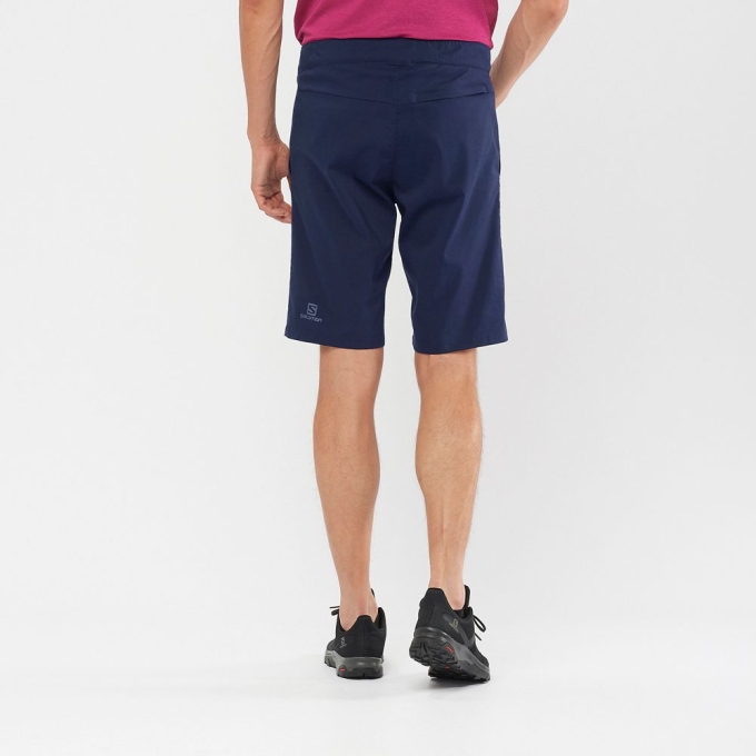 Navy Salomon EXPLORE M Men's Shorts | AE-896CYZM