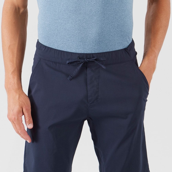 Navy Salomon EXPLORE M Men's Shorts | AE-896CYZM