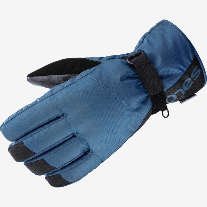 Navy Salomon FORCE DRY M Men's Gloves | AE-981ZSKC