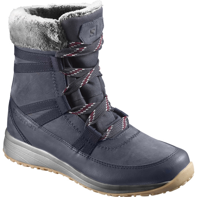 Navy Salomon HEIKA LTR CS WP Women\'s Winter Boots | AE-081MOLI