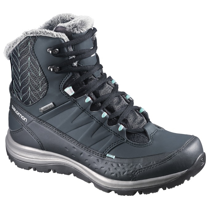 Navy Salomon KAÏNA MID GTX Men\'s Winter Boots | AE-146GVDA