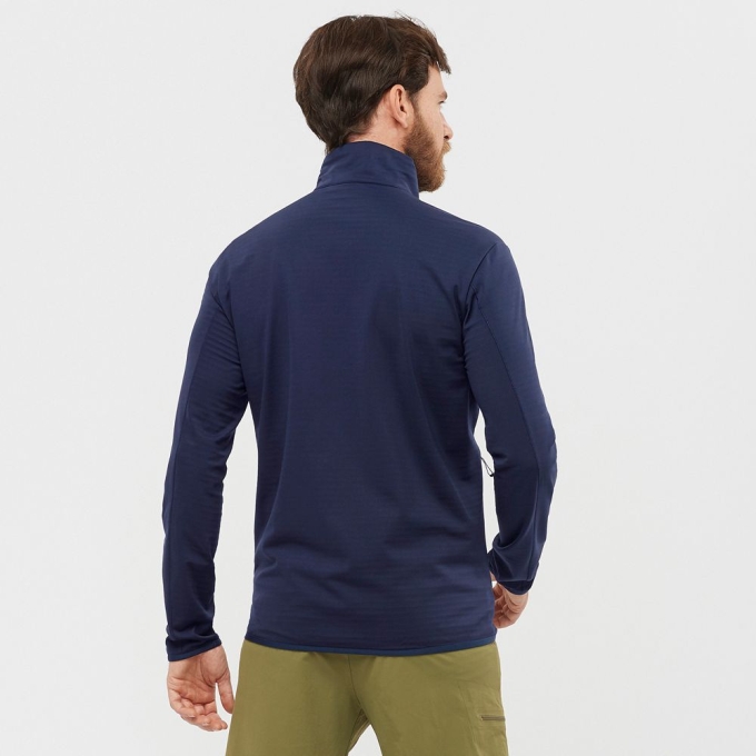 Navy Salomon Men's Midlayers | AE-946TSBJ