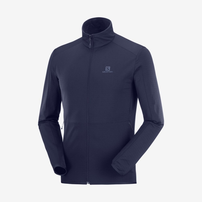 Navy Salomon Men's Midlayers | AE-946TSBJ