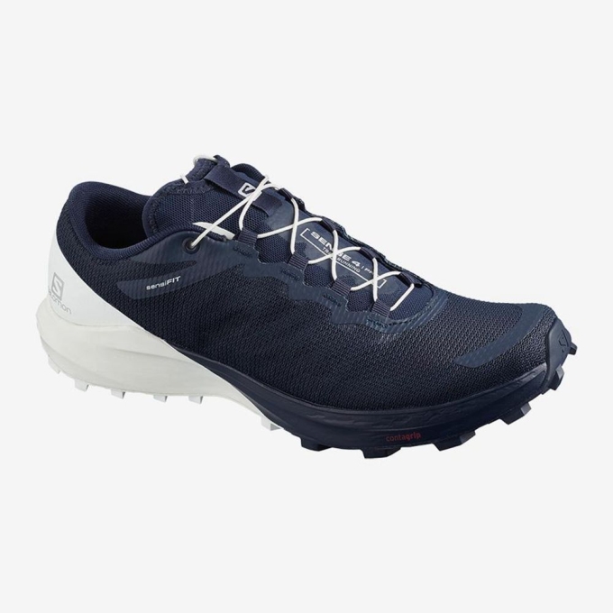 Navy Salomon SENSE 4 PRO Women's Trail Running Shoes | AE-203MKJA