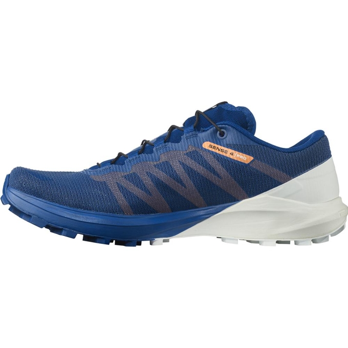 Navy Salomon SENSE PRO 4 Men's Road Running Shoes | AE-531PDZW