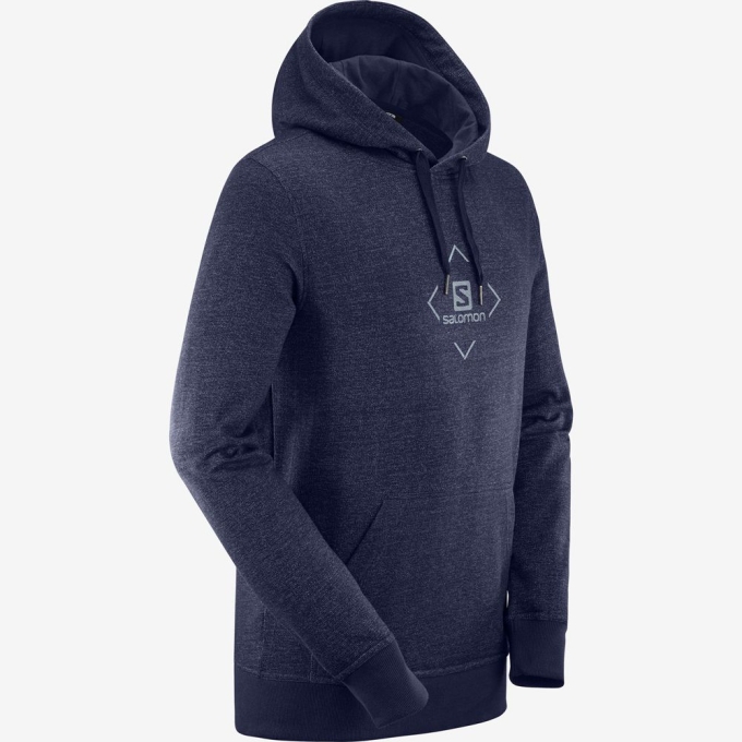 Navy Salomon SHIFT HOODIE M Men's Midlayers | AE-625NQKX