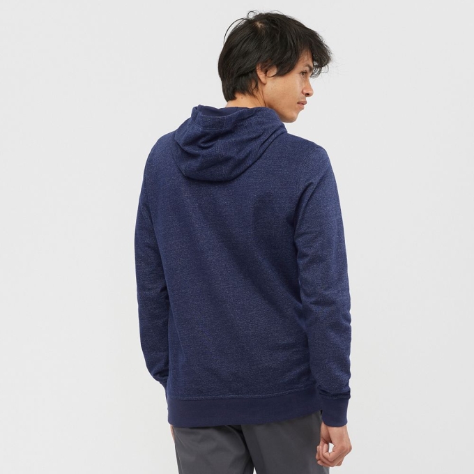 Navy Salomon SHIFT HOODIE M Men's Midlayers | AE-625NQKX