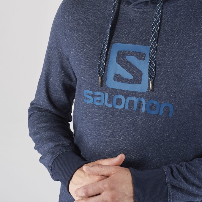 Navy Salomon SHIFT HOODIE M Men's Midlayers | AE-846AWKX