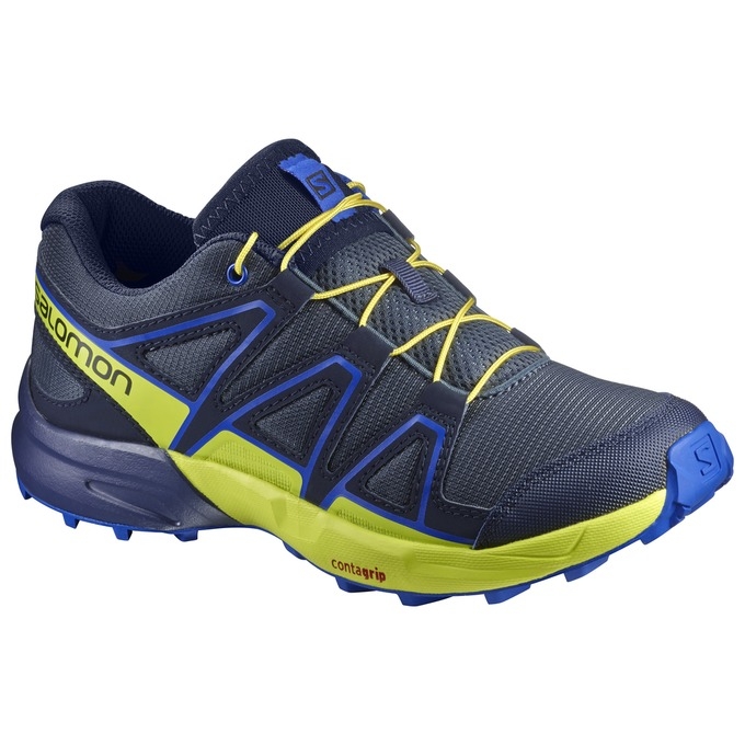 Navy Salomon SPEEDCROSS J Kids\' Trail Running Shoes | AE-817VZXM