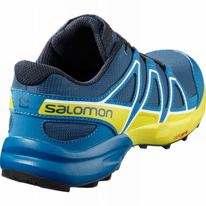 Navy Salomon SPEEDCROSS Kids' Trail Running Shoes | AE-821CWVJ