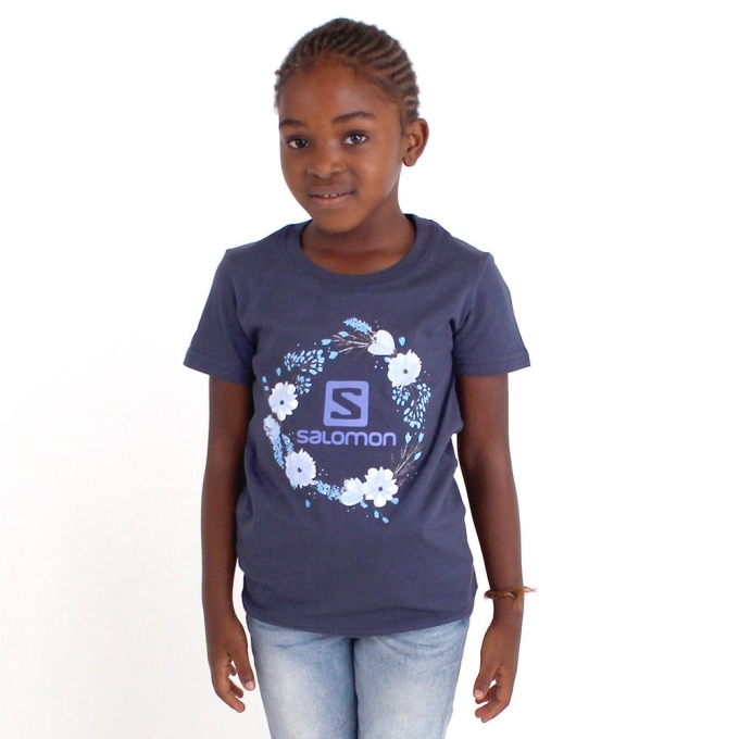 Navy Salomon SPRING SS G Kids' T Shirts | AE-981LHIA