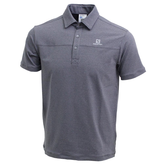 Navy Salomon STRATOS SS POLO M Men\'s Polo | AE-784YGAV